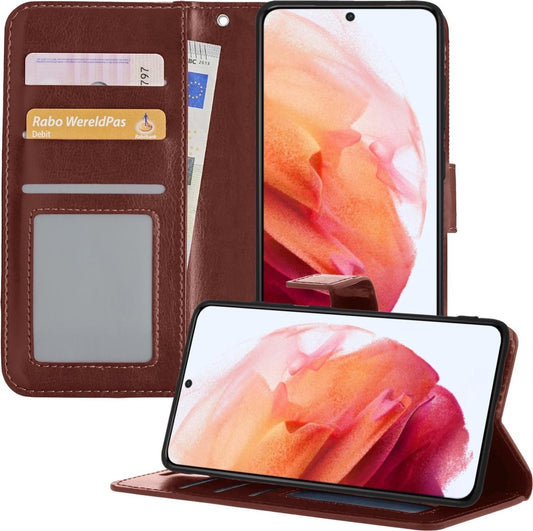 Samsung S21 Plus Hoesje Book Case Kunstleer - Bruin