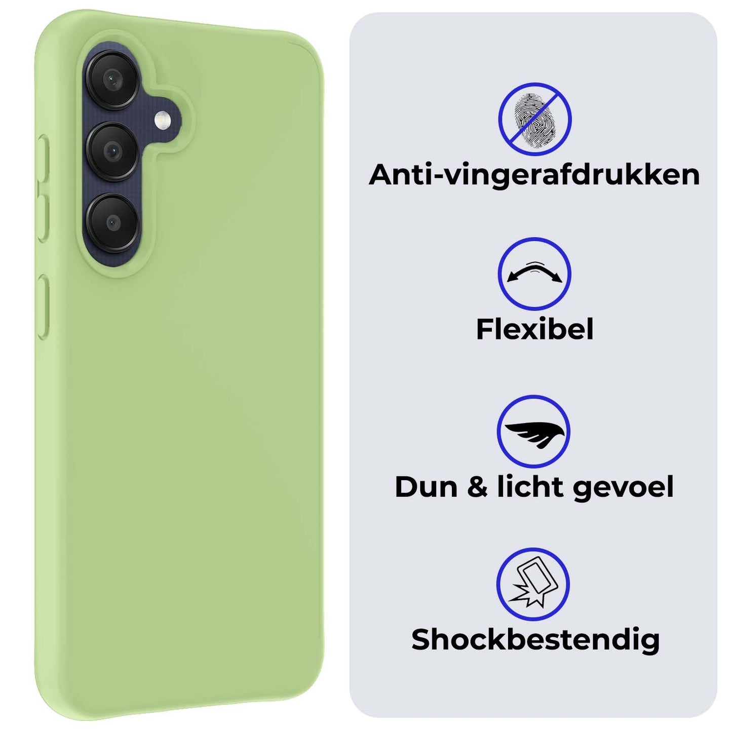 Samsung A25 Hoesje Siliconen - Groen