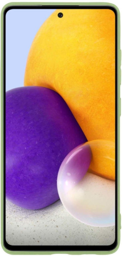 Samsung A72 Hoesje Siliconen Backcover Lichtgewicht - Groen