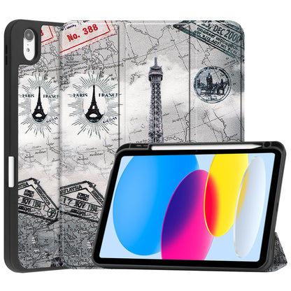 iPad 2022 Hoesje Book Case Met Apple Pencil Uitsparing - Eiffeltoren