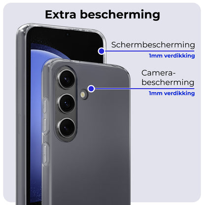Samsung S23 FE Hoesje Siliconen Backcover Lichtgewicht - Transparant
