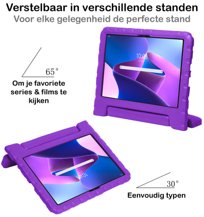 Lenovo Tab M10 Plus 3rd Gen Kinderhoes Shockabsorberend Foam - Paars