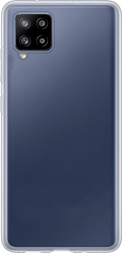 Samsung A12 Hoesje Siliconen Backcover Lichtgewicht - Transparant