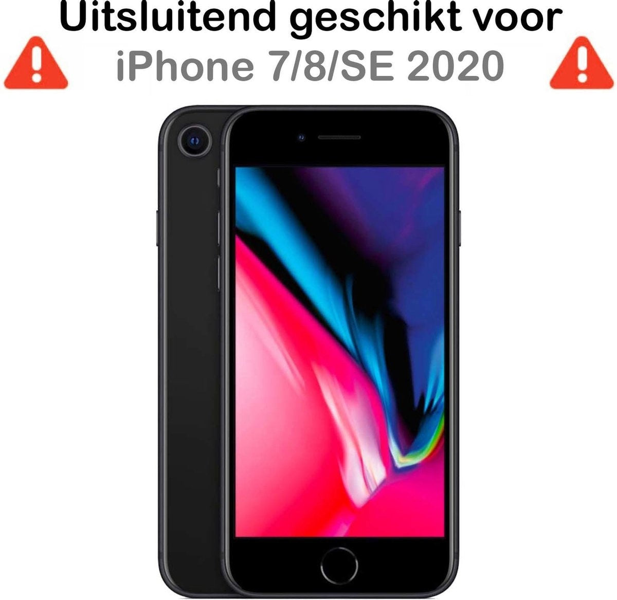 iPhone 7/8/SE 2020 Hoesje met Pasjeshouder Siliconen - Transparant