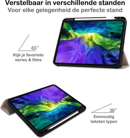 iPad Pro 2020 (11 inch) Hoesje Book Case Met Apple Pencil Uitsparing - Rosðð goud