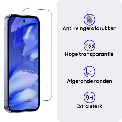 Google Pixel 9a Screenprotector Gehard Glas - Anti-kras