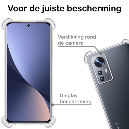 Xiaomi 12 Hoesje Shockproof Backcover Siliconen - Transparant