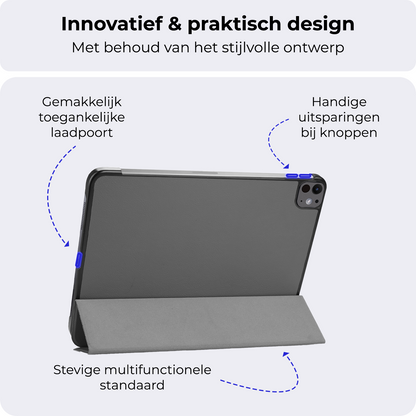 iPad Pro 2024 (13 inch) Trifold Bookcase Hoes - Grijs