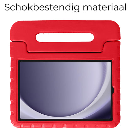 Samsung Galaxy Tab A9 Plus Kinderhoes Shockabsorberend Foam - Rood