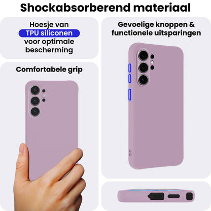 Samsung S26 Ultra Hoesje Siliconen Backcover Lichtgewicht - Lila