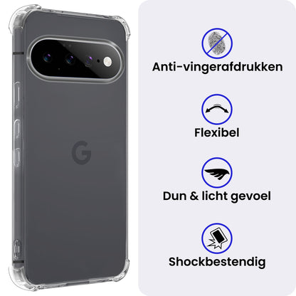 Google Pixel 11 Pro Hoesje Shockproof Backcover Siliconen - Transparant