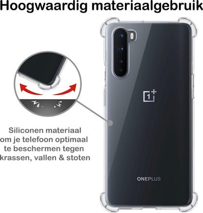 OnePlus Nord Hoesje Shockproof Backcover Siliconen - Transparant