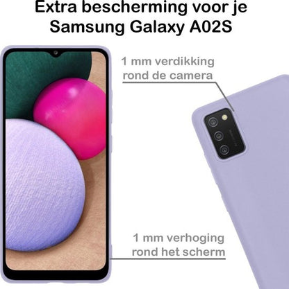 Samsung A02s Hoesje Siliconen Backcover Lichtgewicht - Lila