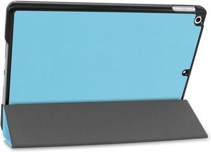 iPad 10.2 2019 Trifold Bookcase Hoes - Lichtblauw