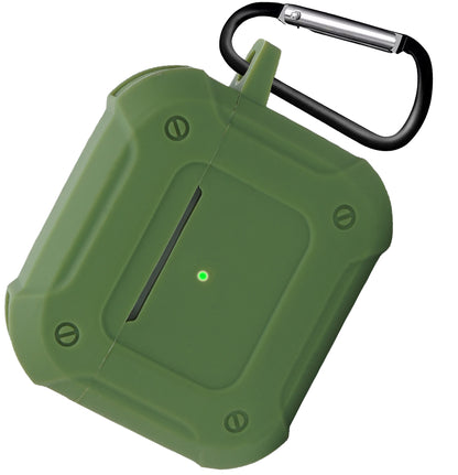 AirPods 3 Hoesje Shock Proof Case Siliconen met Clip - Groen