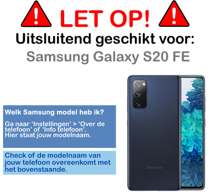 Samsung S20 FE Hoesje met Pasjeshouder Siliconen - Transparant