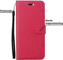 Samsung A72 5G Hoesje Bookcase Cover met Kaarthouder - Donkerroze