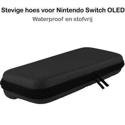 Nintendo Switch OLED Hard Cover Hoes met Koord -Zwart