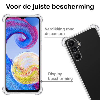 Samsung A04s Hoesje Shockproof Backcover Siliconen - Transparant