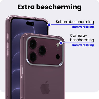 iPhone 18 Pro Hoesje Siliconen Backcover Lichtgewicht - Transparant