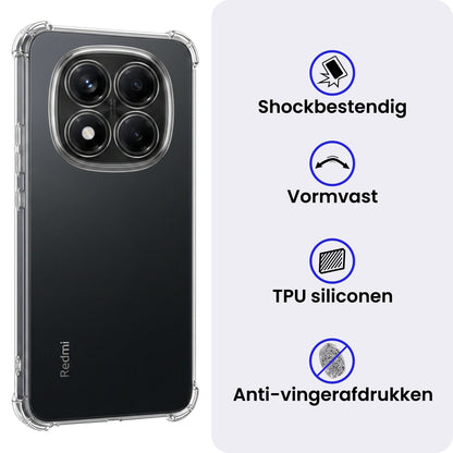 Xiaomi Redmi Note 14 Pro Hoesje Shockproof Backcover Siliconen - Transparant