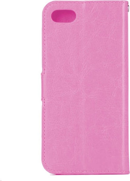 iPhone 7 Hoesje Bookcase Cover met Kaarthouder - Lichtroze