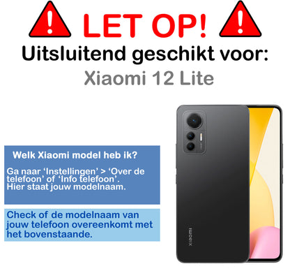 Xiaomi 12 Lite Hoesje Siliconen Backcover Lichtgewicht - Zwart