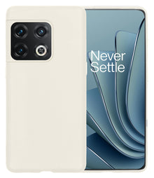 OnePlus 10 Pro Hoesje Siliconen Backcover Lichtgewicht - Wit