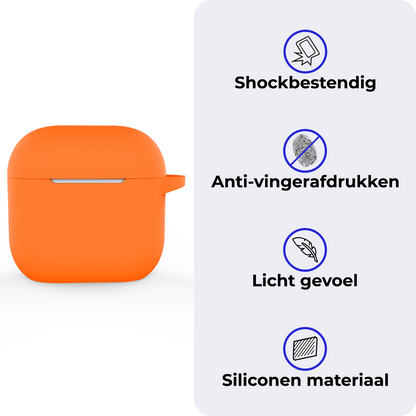 AirPods 4 Hoesje Siliconen Krasbestendig - Oranje