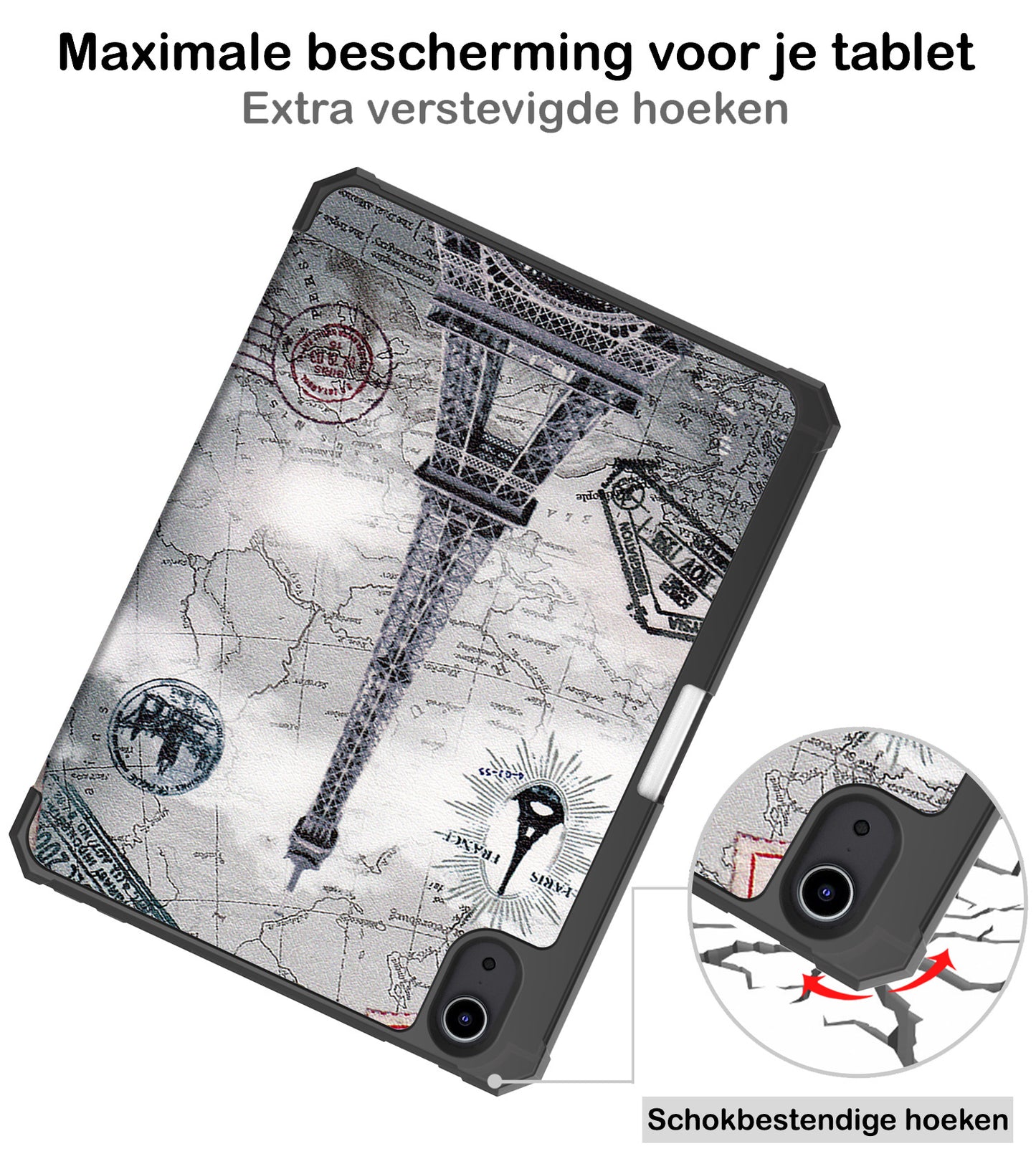 iPad Mini 6 Hoesje Book Case Met Apple Pencil Uitsparing - Eiffeltoren