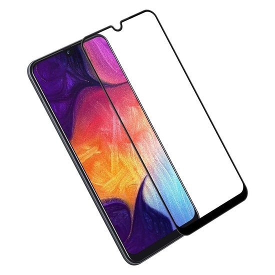 Samsung A30 Screenprotector Full Cover Tempered Glass