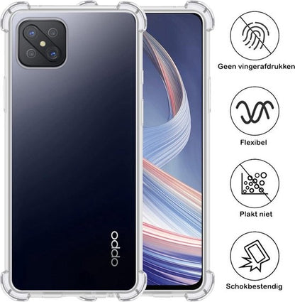 OPPO Reno4 Z 5G Hoesje Shockproof Backcover Siliconen - Transparant