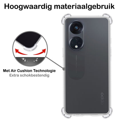 OPPO Reno 8T 4G Hoesje Shockproof Backcover Siliconen - Transparant