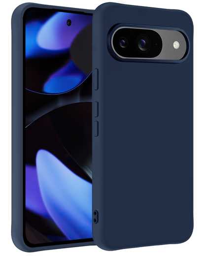 Google Pixel 9 Hoesje Siliconen Backcover Lichtgewicht - Donkerblauw