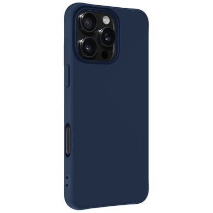 iPhone 16 Pro Hoesje Siliconen Backcover Lichtgewicht - Donkerblauw