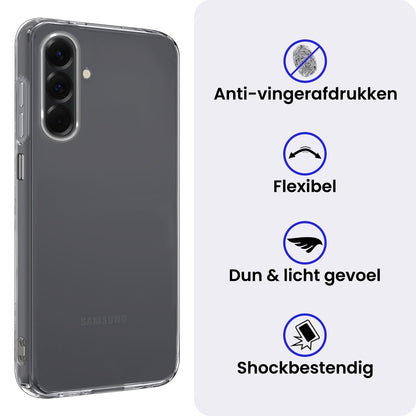 Samsung A17 Hoesje Siliconen Backcover Lichtgewicht - Transparant