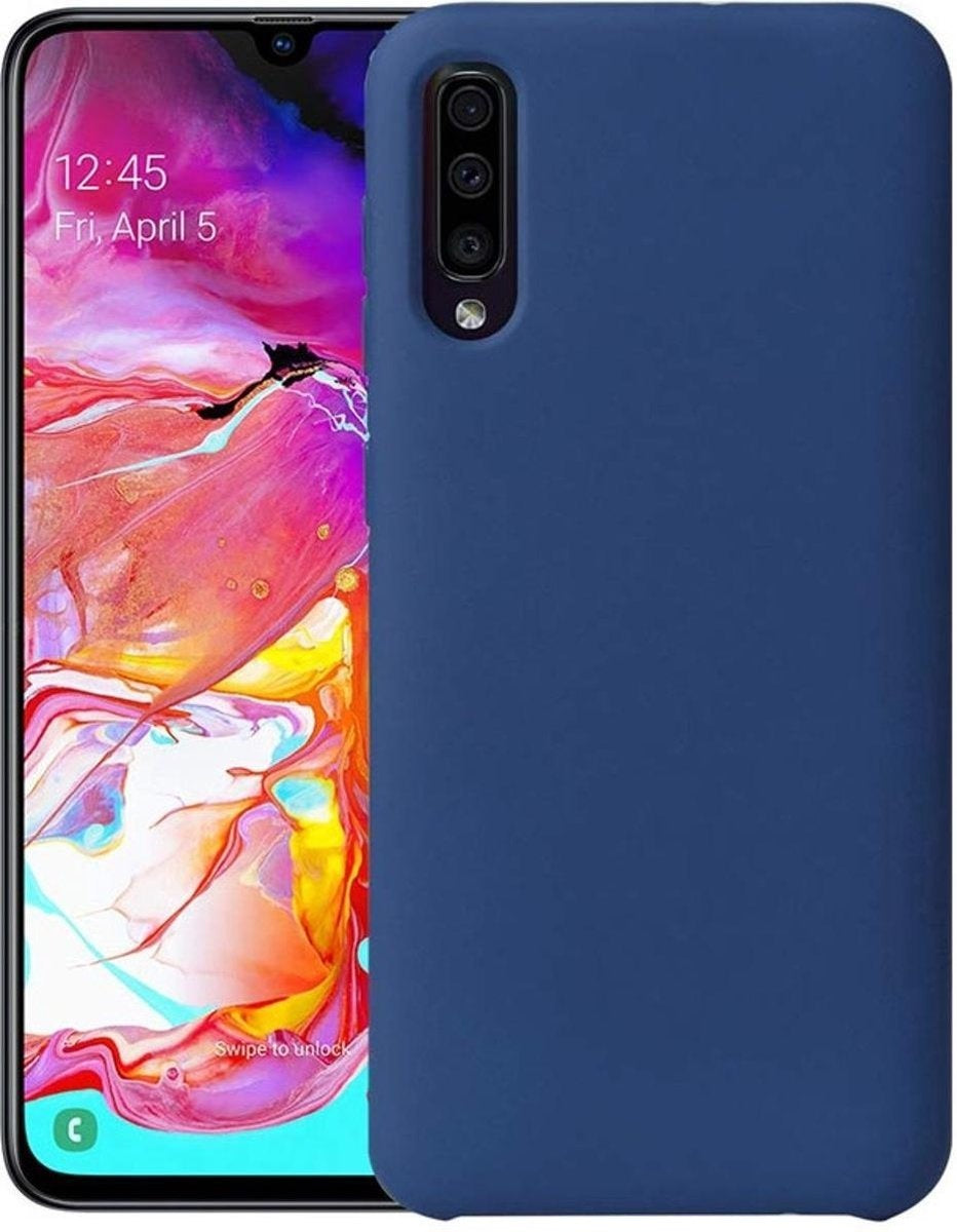 Samsung Galaxy A50 Hoesje Siliconen - Donkerblauw