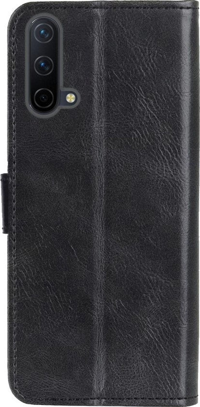 OnePlus Nord CE Hoesje Bookcase Cover met Kaarthouder - Zwart