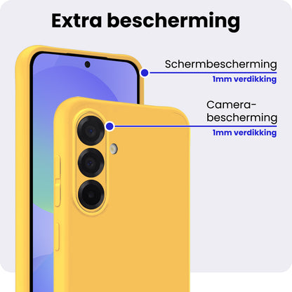 Samsung A36 Hoesje Siliconen Backcover Lichtgewicht - Geel