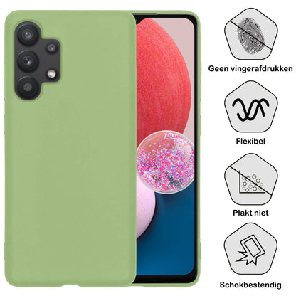 Samsung A13 4G Hoesje Siliconen Backcover Lichtgewicht - Groen