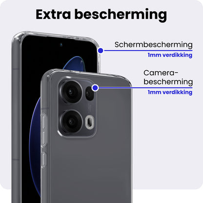 OPPO Reno 13 Pro Hoesje Siliconen Backcover Lichtgewicht - Transparant
