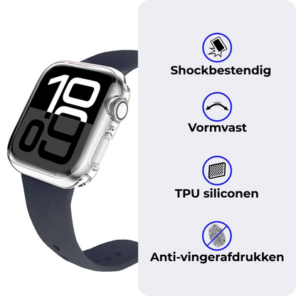 Apple Watch 10 46mm Hoesje Siliconen Backcover Lichtgewicht - Transparant