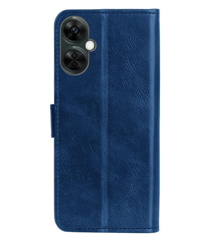 OnePlus Nord CE 3 Lite Hoesje Bookcase Cover met Kaarthouder - Donkerblauw
