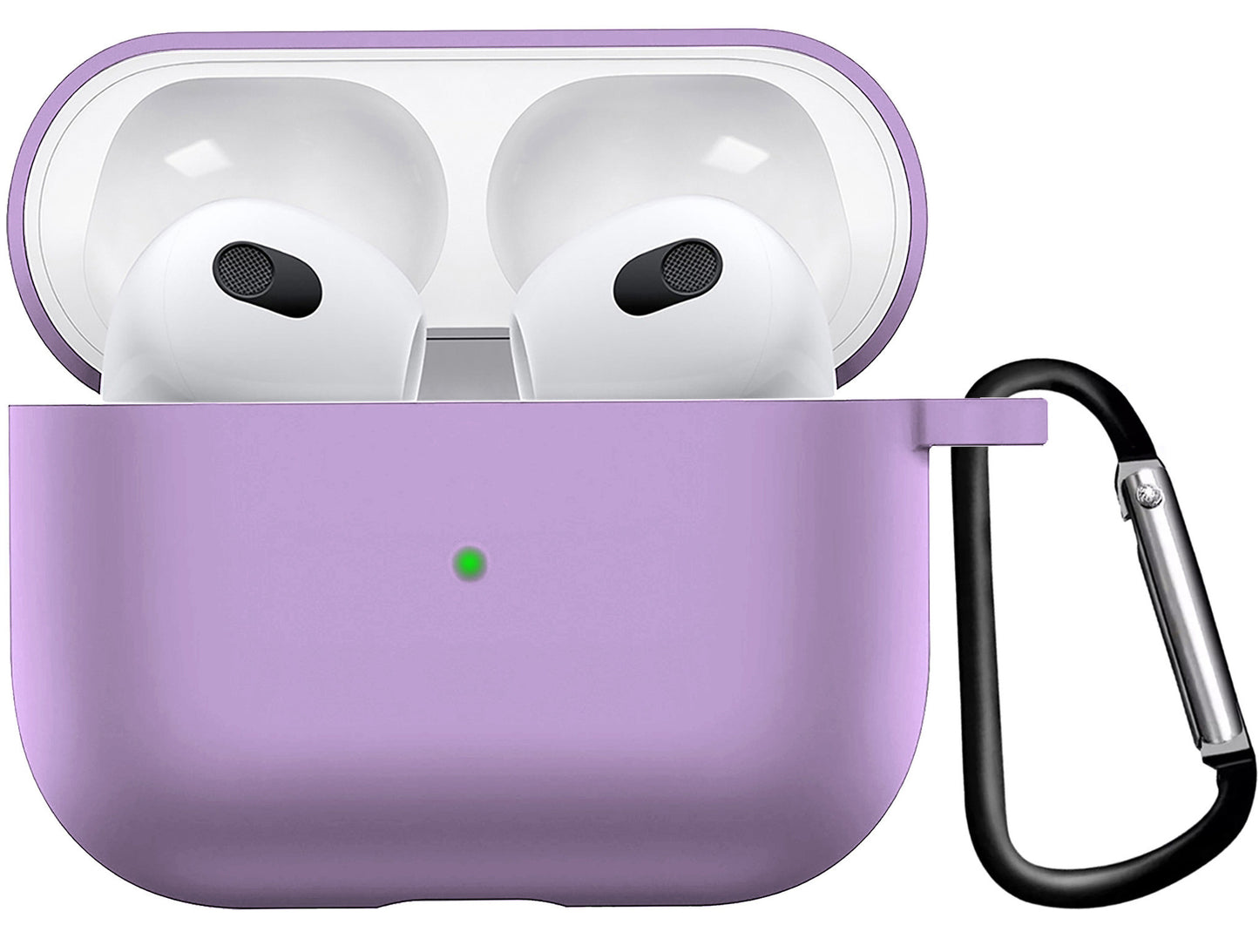 AirPods 3 Hoesje Siliconen met Clip - Lila