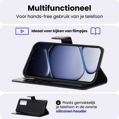 OnePlus Nord CE6 Hoesje Bookcase Cover met Kaarthouder - Zwart