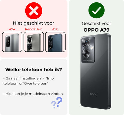 OPPO A79 Hoesje Siliconen - Zwart