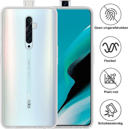 OPPO Reno 2Z Hoesje Siliconen Backcover Lichtgewicht - Transparant