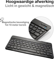 iPad 10.2 2019 Toetsenbord Hoes met Uitneembaar toetsenbord - Zwart