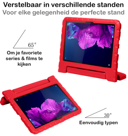 Lenovo Tab P11 Plus Kinderhoes Shockabsorberend Foam - Rood
