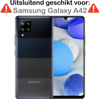 Samsung A42 Hoesje Bookcase Cover met Kaarthouder - Rosé goud